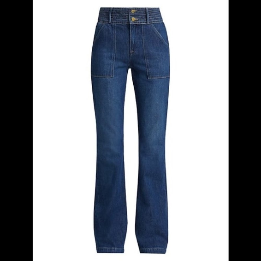 Frame Le High Flare Patch Pocket Jean Size 25